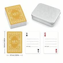 Custom Name And Date Playing Cards, Personalized Wedding Poker Deck With Card Face Design, Custom Text Card Backs For Wedding Receptions, Bridal Showers And Engagement Parties, Keepsake Game Night Gift For Couples, Newlyweds, Brides And Grooms - Multicolor - View 30