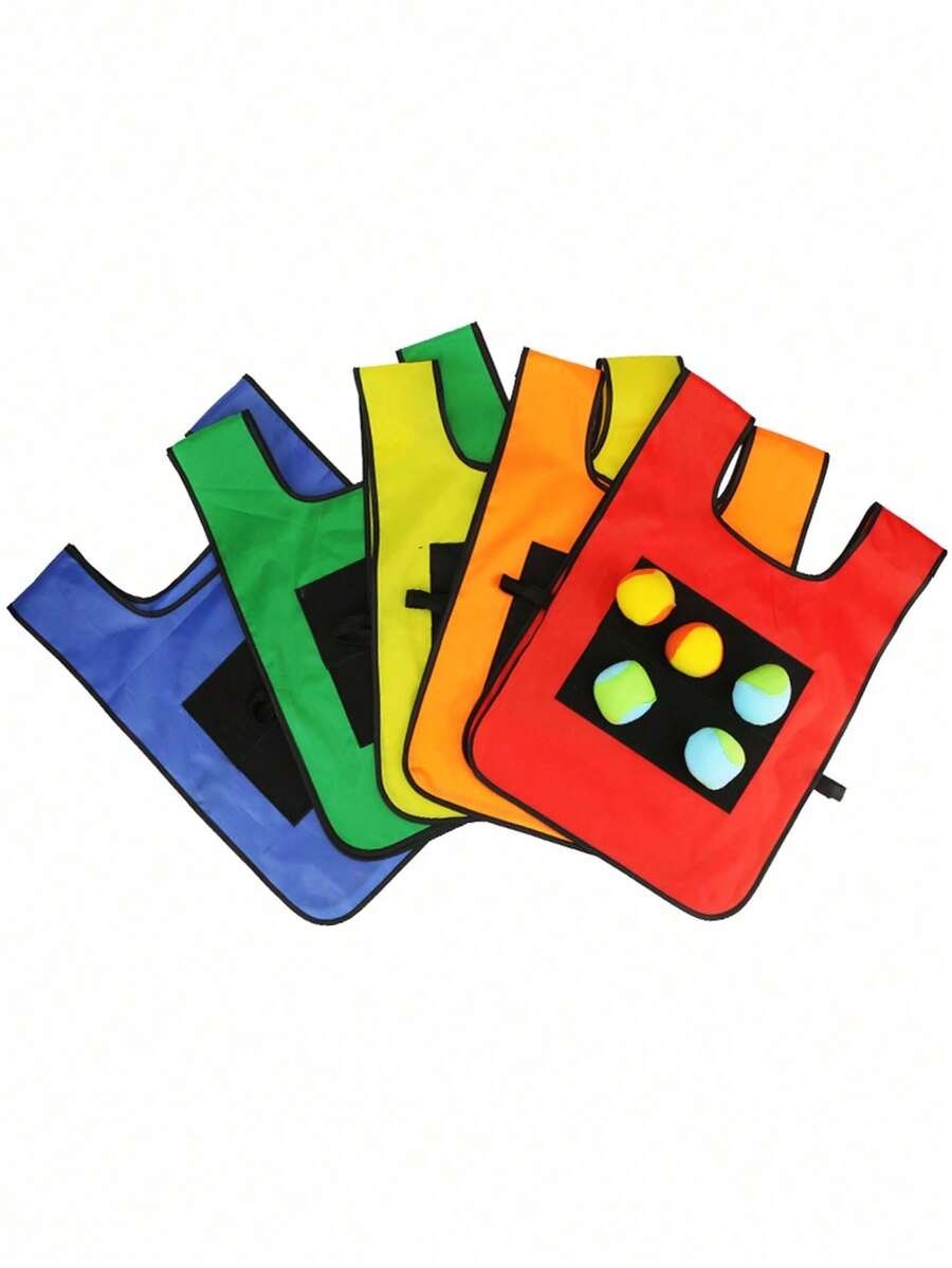 1 Set Rompi Lengket & Bola Lengket untuk Anak-Anak, Mainan Interaktif Orang Tua-Anak untuk Taman Kanak-kanak, Peralatan Latihan Melempar Target Lengket di Luar Ruangan, Cocok untuk Permainan Interaktif Multi-Pemain di Luar Ruangan untuk Anak-Anak (Warna Bola Acak) - MultiWarna - View 1