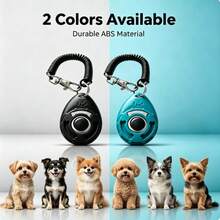 Dog Training Clicker With Wrist Strap And Keychain - Pet Dog Training Clicker Suitable For Puppies, Cats, Pets, Training Tools, Behavior Assistance 2pcs/Set - Multicolor - View 1