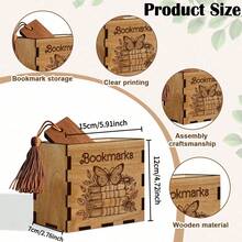 This Single Wooden Storage Box Is Designed For Bookmarks, Decorations And Ornaments. This Multi-Functional Small Organizer Is A Great Gift For Book Lovers And Also Suitable For Shopping Holidays And Home Goods Discounts - Multicolor - View 9