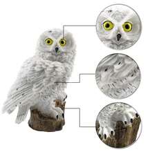 Solar Powered Owl Lawn Light, Resin Realistic Craft Outdoor Glowing Decorative Light, Garden Landscape Light, Light-Control Sensor Ground Stake Light, Animal Model Landscape Light, Holiday Atmosphere Light - Resin Owl Lawn Light - View 10