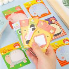 5/10/20 Pcs/Set Cute Cartoon Animal Pattern Memo Pads, Creative Upright Sticky Notes, 20 Sheets Per Pad, Total 100 Sheets, Christmas Gift Or Prize - Multicolor - View 3