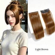 2Pcs Women Invisible Clip‑On Straight Bangs Hair Piece Daily Party Hair Accessory - Multicolor - View 9