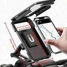 1pc Fully Enclosed Waterproof Cycling Phone Holder, Horizontal & Vertical Screen, Outdoor Cycling Splash-Proof & Anti-Drop. With Sealed Anti-Drop Case, Universal For Phones Under 6.7 Inches - Multicolor - View 6
