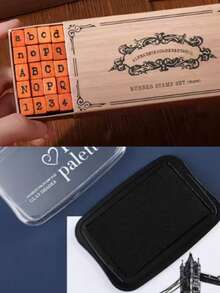 70 piezas/Set de sellos de madera exquisitos, con letras mayúsculas y minúsculas, decoración creativa de sobres, tarjetas de felicitación y cuadernos, regalo especial para amigos - A - Ver 19