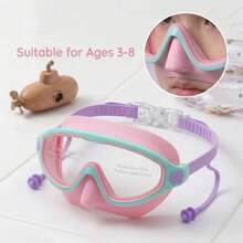 Children's Large Frame Mask-Style Swimming Goggles, Anti-Choking Panoramic High-Definition Lens, Waterproof And Anti-Fog, Integra, First Day Of School - Multicolor - View 9