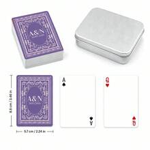 Custom Name And Date Playing Cards, Personalized Wedding Poker Deck With Card Face Design, Custom Text Card Backs For Wedding Receptions, Bridal Showers And Engagement Parties, Keepsake Game Night Gift For Couples, Newlyweds, Brides And Grooms - Multicolor - View 33
