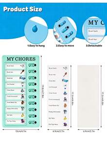 1pc Random Color Checklist Board, Chore Chart Memo Checklist Boards Blank Cards For Daily Checklist, Planning Boards, Home Travel Planning - Planning Board - View 2
