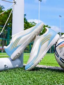 1 Pair World Cup Style Latest Women's Football Shoes, TF Turf Studs Training Cleats - White - View 7