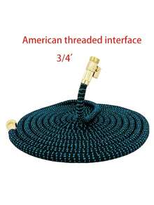 25-150FT Expandable Garden Hose Flexible Water Pipe, US Standard 3/4 Brass Connector, Lightweight Retractable Hose For Yard And Car Washing - A - View 3