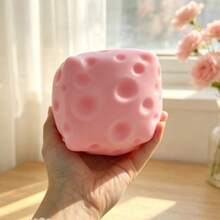Pink & Cheese Pink TPR Slow Rebound Large Cheese Puzzle Toy , Cheese Squishy, Squishy Dumpling, Fidget, Squishy, Squishy / - Multicolor - View 7