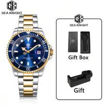 SEA KNIGHT Top Man Men's Business Fashion Steel Band Watch, Rotating Bezel, Luminous, Date Display, 3Bar Waterproof, Quartz Watch - One Size Fits All - View 18