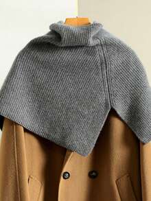 1pc Women's Winter Knitted Scarf Neck Warmer, Solid Color Versatile Pullover Neck Wrap Shawl - Multicolor - View 5