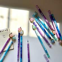 4pcs Student Neutral Pens, Cartoon Unicorn Water-Based Pens, Creative Learning Stationery Office Supplies Black Ink Pens - Sets - View 5