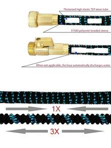 25-150FT Expandable Garden Hose Flexible Water Pipe, US Standard 3/4 Brass Connector, Lightweight Retractable Hose For Yard And Car Washing - A - View 8