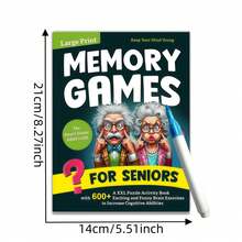 1 Book Memory Word Search Puzzle Book: Thick 21*14cm Size, Perfect Gift For Memory Word Search, Perfect Gift Choice For Good Friends, An Educational Game Suitable For Elderly People. Single-Sided Thick Pages, Exercises Brain Focus, Gift For Couples And Friends, Suitable For Halloween, Christmas, Valentine's Day, Thanksgiving, Easter, New Year And Other Holiday Activities, Perfect Picture Book Choice For Warm Family Interaction - Word Search Coloring Book / Educational Picture Book / Holiday Gift - View 2