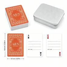 Custom Name And Date Playing Cards, Personalized Wedding Poker Deck With Card Face Design, Custom Text Card Backs For Wedding Receptions, Bridal Showers And Engagement Parties, Keepsake Game Night Gift For Couples, Newlyweds, Brides And Grooms - Multicolor - View 25
