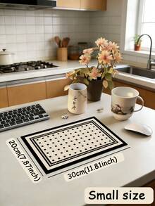 1pc Vintage Lace Pattern Kitchen Mat, 3.5mm Soft Rubber Material, Absorbent And Easy To Clean, Suitable For Hallway, Bathroom, Living Room, Outdoor Door Mat And Toilet Area, All Year Round, Suitable For Various Holidays - Multicolor - View 15