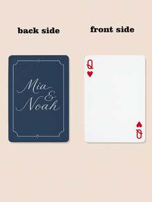 Personalized Photo Playing Cards With Custom Names And Initials, Wedding Poker Deck, Custom Couple Picture Cards, Wedding Reception Guest Message Cards, Anniversary Keepsake, Romantic Gift For Newlyweds, Couples, Wedding Guests And Friends. - Multicolor - View 10