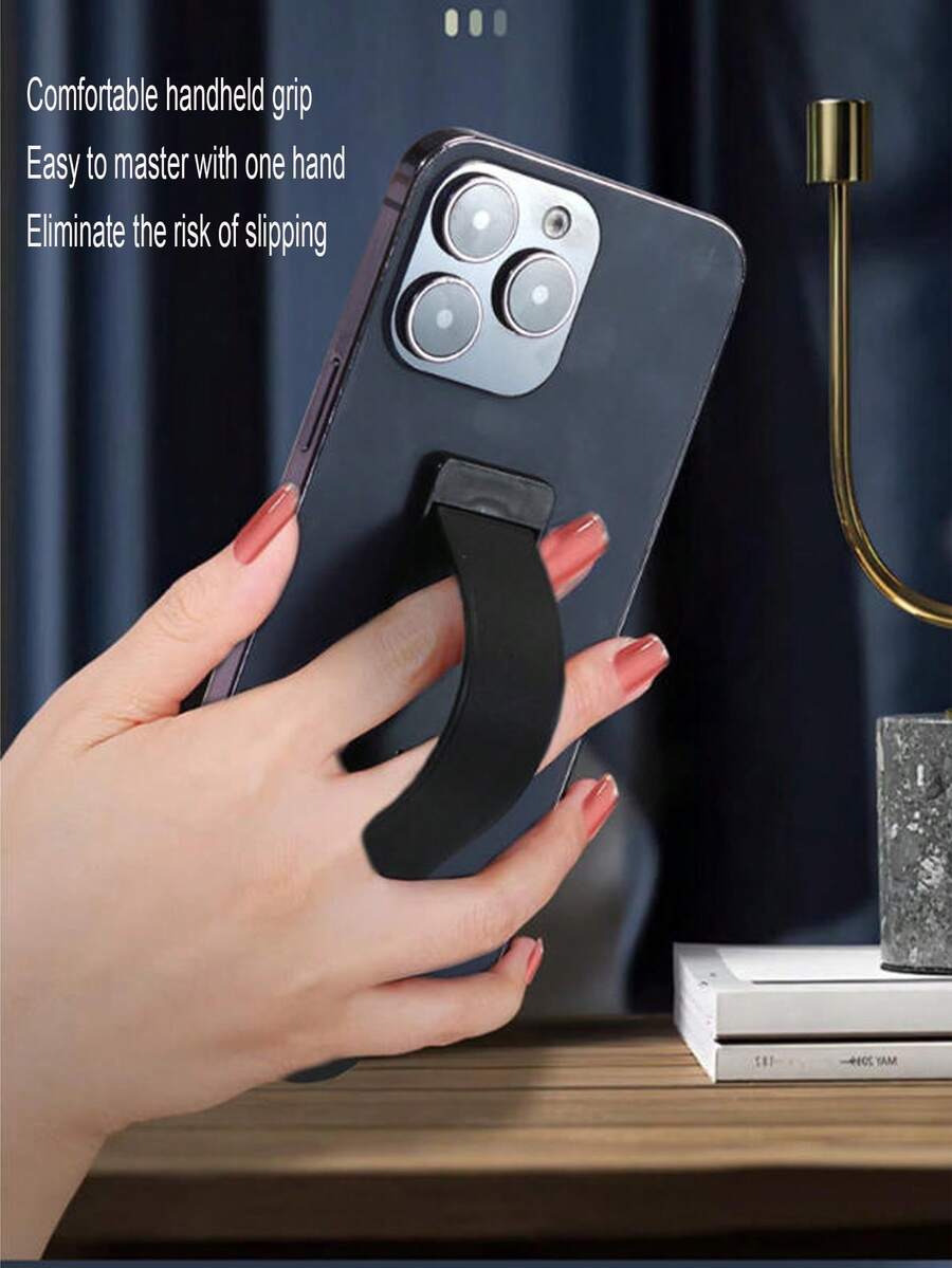 Push‑Pull Phone Wrist Strap Holder, Universal Adhesive Back‑Clip Phone Grip Stand, Retractable Lazy Phone Support Buckle, Portable Anti‑Drop Anti‑Slip Phone Ring Bracket For All Smartphones