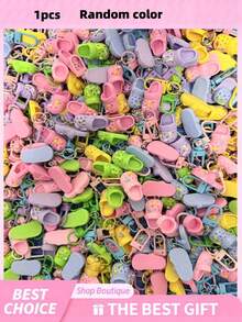Colorful Mini Clog-Shaped Keychain, Creative Resin Colorful Mini Clog Pendant Key Ring Set, Suitable For Women And Men Bags Backpacks Gifts - Shoe Charm - View 12
