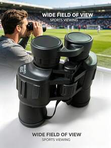 20X50 Black Binoculars, HD High Magnification Ruby Coated Lenses, Suitable For Low Light Environments, Perfect For Outdoor Bird Watching, Camping, Concerts - Multicolor - View 2