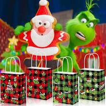 The Grinch 12 قطعة أكياس هدايا عيد الميلاد، مجموعة صناديق هدايا متعددة الأنماط، أكياس هدايا العطلات، أسلوب عيد الميلاد الغريب، أكياس تغليف وتخزين الهدايا، مناسبة لهدايا عيد الميلاد الشتوية، هدايا الحفلات، تغليف حفلات الموضوعات، سيناريوهات توزيع هدايا العطلات (خليط عشوائي) - متعدد الألوان - مشاهدة 5