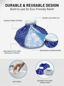 1/2pcs Reusable Fabric Ice Packs, Refillable With Water, Suitable For Summer Cooling And Daily Use, Leak-Proof Material, Wide Mouth Design For Easy Filling, Multi-Purpose - Multicolor - View 4