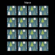 16pc/Set Colorful Christmas Tree Paper Napkins Disposable,Cocktail & Dinner Style Square Printed Paper Towels,Unfolded Size 10&13inch,Soft To Touch,Double Layer,Suitable For New Year,Christmas,Festival Party Supplies,Christmas Party Deco Napkins - Colors - View 13