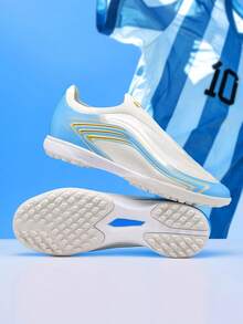1 Pair World Cup Style Latest Women's Football Shoes, TF Turf Studs Training Cleats - White - View 1