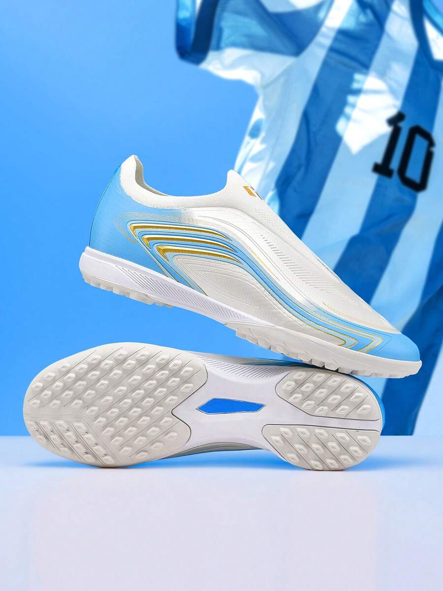 1 Pair World Cup Style Latest Women's Football Shoes, TF Turf Studs Training Cleats - White - View 1