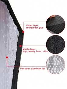 High-Density Self-Adhesive Aluminum Foil-Faced Foam Insulation Roll, Reflective Thermal Mat For Car Walls, Doors, Floors And Roofs - Foil Insulation - View 2
