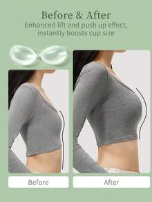 1pc Transparent Silicone Adhesive Bra, (Includes 20pcs Flower-Shaped Nipple Covers) Transparent Silicone Surface, Secure Front Connection, Fully Showcases Shoulder And Chest Lines, Suitable For Wedding Guest Outfits, Garden Party Events And Studio Photography. - Multi-color - View 6