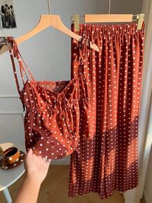 Women Two-Piece Outfits - Brown - View 4