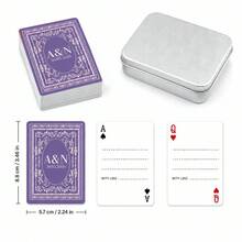 Custom Name And Date Playing Cards, Personalized Wedding Poker Deck With Card Face Design, Custom Text Card Backs For Wedding Receptions, Bridal Showers And Engagement Parties, Keepsake Game Night Gift For Couples, Newlyweds, Brides And Grooms - Multicolor - View 20