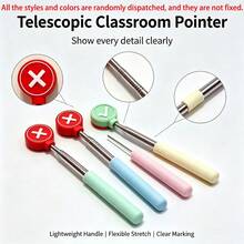 6pcs New Adjustable Teacher Pointer Pens (Classroom Supplies, Random Colors For All Styles), Suitable For Elementary And Kindergarten Teachers. Back To School Season/Back To School Must-Have, Halloween/Christmas Must-Buy - Retractable Finger Pointer for Reading - View 12