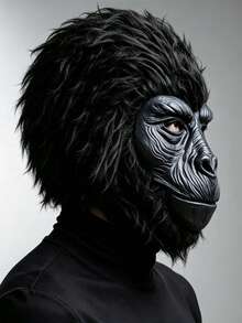 Halloween Gorilla Latex Mask, Halloween Costume Headpiece Suitable For Role Play Parties And Various Themed Events - Chimpanzee - View 4