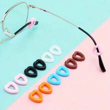 10/20pcs Heart-Shaped Silicone Anti-Slip Glasses Ear Hooks, Soft Silicone Comfortable Wear - Multicolor - View 9