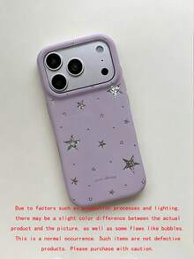 Y2K可愛星星糖果色極光果凍軟手機殼，適用於 iPhone 17 Pro Max 17 Pro 17 16 Pro Max 16 Pro 16 15 Pro Max 15 Pro 15 14 Pro Max 14 Pro 14 13 Pro Max 13 Pro 13 12 Pro Max 12 Pro 11，亮面軟殼禮物 - 紫色 - 查看 3