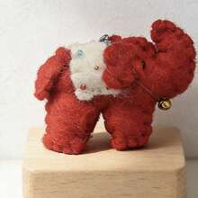 Handmade Felt Elephant Cartoon Animal Plush Doll Pendant Keychain Bag Charm Decoration - Multicolor - View 4