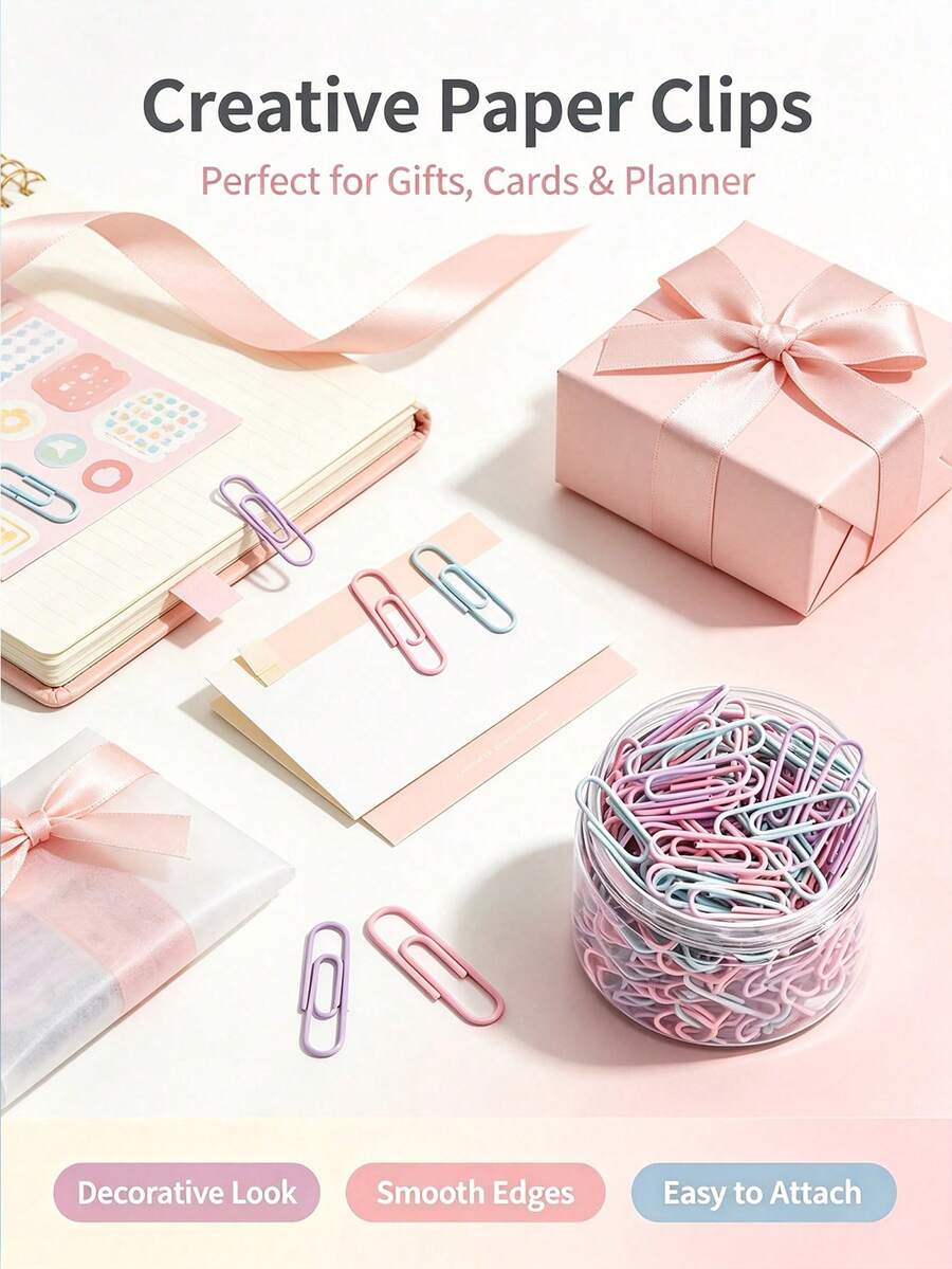 Colorful Paper Clips, Colorful Paper Clips, Premium Office Supplies ...