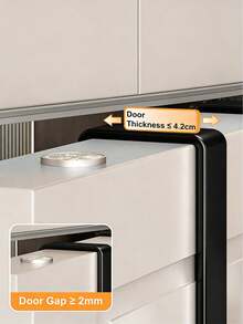 Carbon Steel Door Hook - Heavy Duty Metal Multi-Purpose Towel Rack | Space-Saving Vertical Design Storage Hook Rack | Bathroom Door Hook Towel Rack, Titanium, No Drilling Required, Suitable For Bedroom, A Good Choice For Storage Tools - Multicolor - View 5