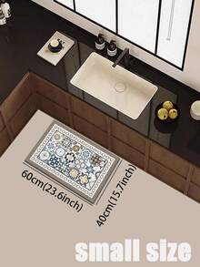 1pc Colorful Mixed Pattern Kitchen Mat, 3.5mm Soft Rubber Material, Absorbent And Easy To Clean, Suitable For Hallway, Bathroom, Living Room, Outdoor Door Mat And Toilet, All-Season Use, Suitable For Various Holidays - Multicolor - View 12