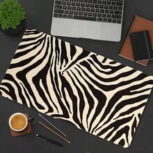 1pc Zebra Stripe Mouse Pad, Suitable For Gaming And Office Desktops, Anti-Slip Design For PC, Computer, Laptop, Tablet, Smartphone - Fashionable Desktop Accessory For Gamers, 2D Flat Style - Zebra Print - View 8