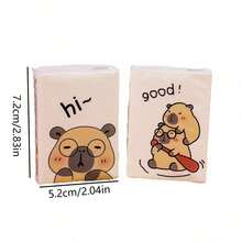 1/2/4/6/9/18/36packs Capybara Cartoon Pattern Tissues, Portable Small Packs Of Tissues, Student Special Handkerchief Tissues, Suitable For Work, Business Trips, Travel, And Outdoor[Random Styles] - Multi-color - View 2