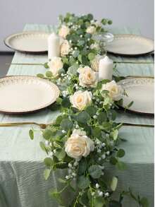 180CM Silk Champagne Color Money Flower/Baby's Breath Vine 1pc - Champagne - View 2
