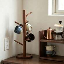 Minimalist Tree-Shaped Cup Holder, Non-Slip Stable Anti-Tip, INS Style Tree-Shaped Water Cup Rack, Creative Hanging Cup Holder, Coffee Corner Bar Countertop Cup Storage Rack - Brown - View 4