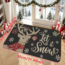 1/2/3pcs Christmas Theme Kitchen Rug, Flannel Kitchen Mat, Soft Comfortable Absorbent Non-Slip Machine Washable With Non-Slip Backing, Suitable For Multiple Scenes: Entryway, Living Room, Bedroom, Kitchen, Dining Room, Bathroom, Laundry Room, Hallway, Christmas Holiday Home Decor - Multicolor - View 12