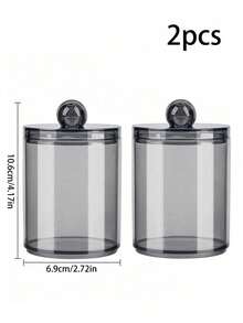 Dispenser Tempat Cotton Bud, Cocok untuk Cotton Bud dan Tusuk Gigi - Set Toples Apotek Plastik Hitam 10 Oz, Cocok untuk Penyimpanan dan Pengorganisasian Kamar Mandi, Kotak Penyimpanan Rias Wajah - Beraneka warna - View 14
