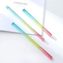 Bộ dụng cụ học toán 2 trong 1 hình khối thước thẳng nhiều màu, dụng cụ vẽ hình học đo đạc bằng nhựa đa năng, đồ dùng văn phòng hỗ trợ dạy toán, chuẩn bị tựu trường - A - Xem 11